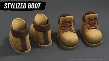 Stylized Boot - Modeled in Blender 3D