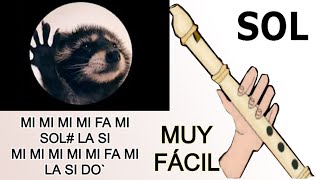 Tik tok, Pedro P, flauta dulce fácil, tutorial con animación, easy flute recorder