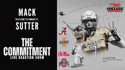 Mack Sutter Commitment Watch Party | Alabama, Ohio State, Ole Miss, Illinois REACT LIVE