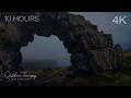 Quiet Stone Arch Above a Hidden Coastline | Ocean Wind & Distant Waves | 10 HOURS (4K)