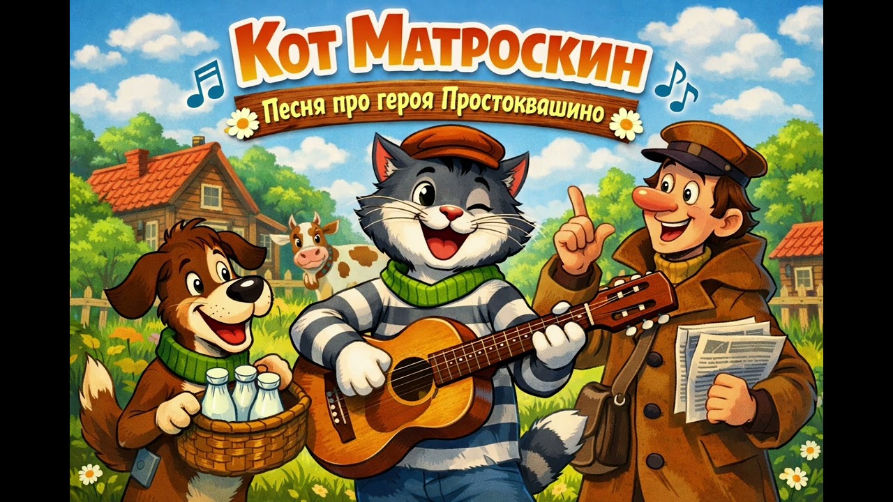 Кот Матроскин – Песня про героя Простоквашино