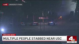 Person in custody in connection with quadruple stabbing in University Park: LAPD