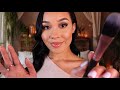 Asmr doing your makeup  relaxing pampering personal attention roleplay w layered sounds