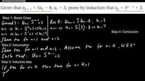 Further Pure 1 - FP1 - Proof by Induction - Recurrence Relations aStatements