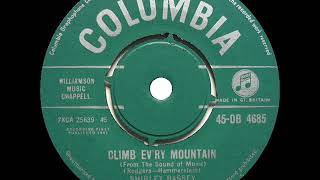 1961 Shirley Bassey  Climb Every Mountain dual 1 Uk Hit With reach For The Stars Flip