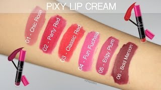 Review Lip Cream Pixy Nomor 11, 13, 15 & Pixy Lip Tint Nomor 1 | Shopee Haul Lip Cream