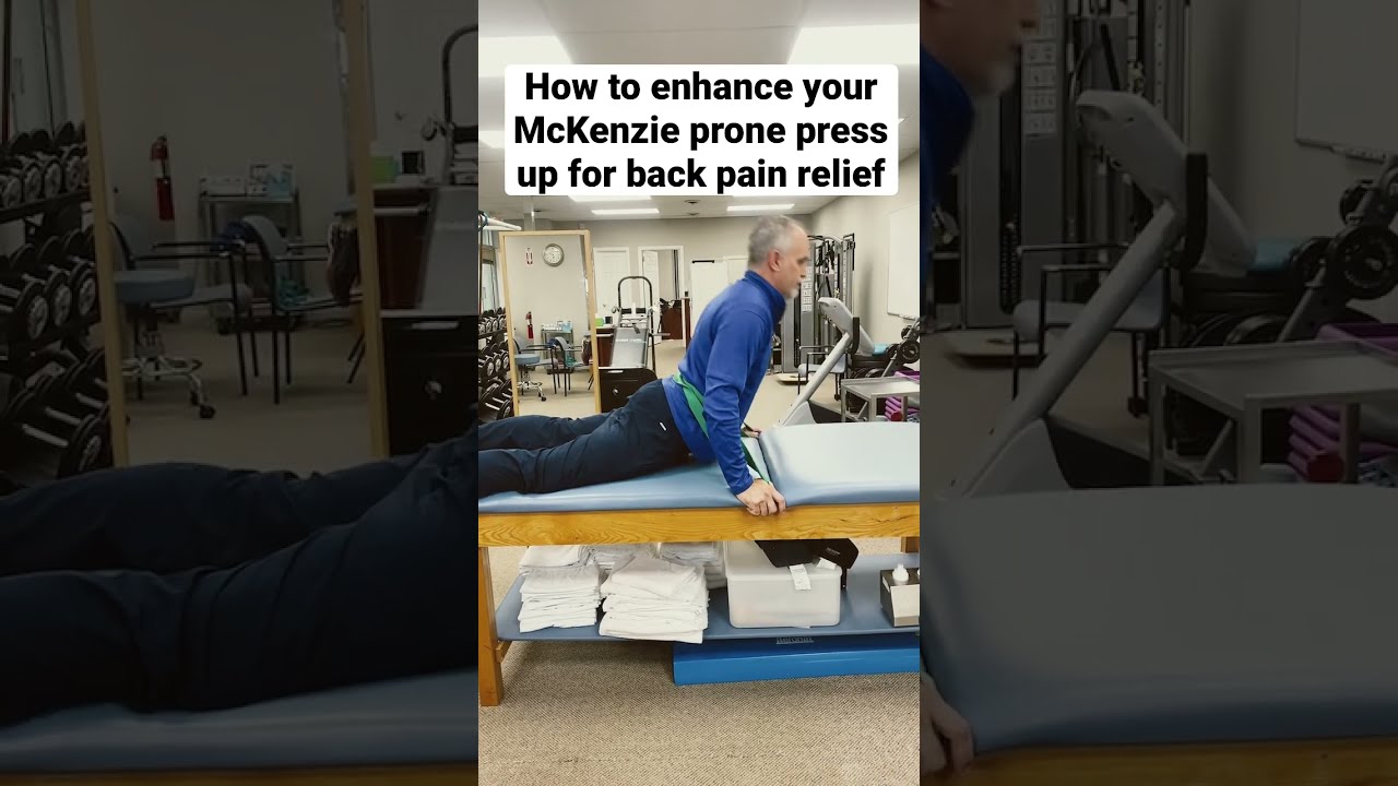 How to enhance your McKenzie prone press up for back pain relief 2 Easy modifications