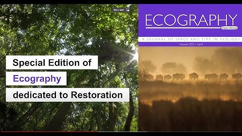Ecography Restoration Special Issue
