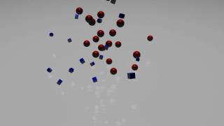 bouncing spheres and cubes test Cinema 4D