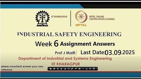 NPTEL Industrial Safety Engineering Assignment Answers Week 6 Year 2025