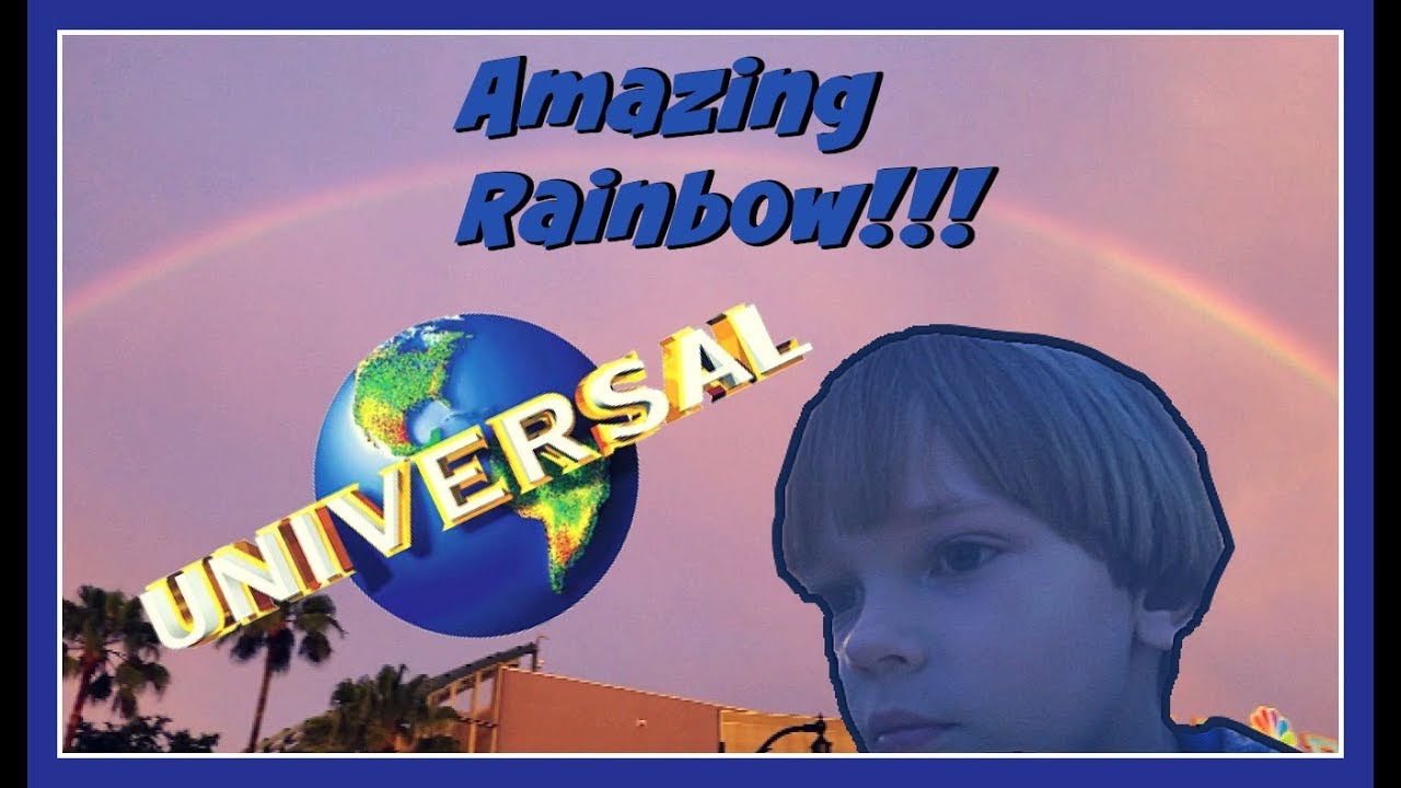 Double Rainbow 🌈in Universal Studios Florida Sweetie Fella Aleks ready to go back