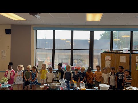 Breakfast with Moms with a surprise performance from our future kindergartner on Mother's day!