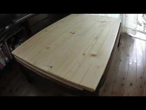 無垢板でコタツ天板をリメイクdiy テーブル 座卓 を作る 木工ハンドメイド Youtube