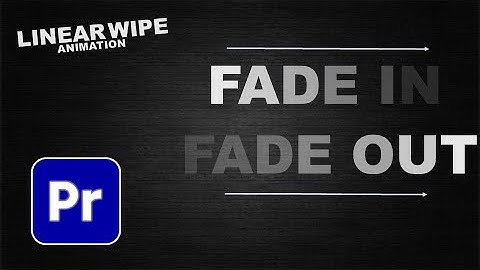 Smooth Text Animation FADE IN & FADE OUT In Premiere Pro