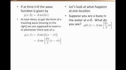 6. Waves - Traveling Sinusoidal Waves