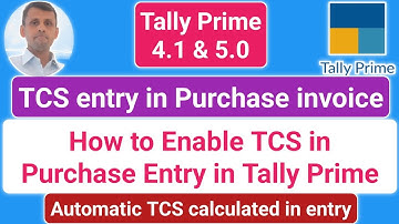 tcs on purchase voucher entry in tally prime 5.0 | automatic tcs entry in purchase invoice