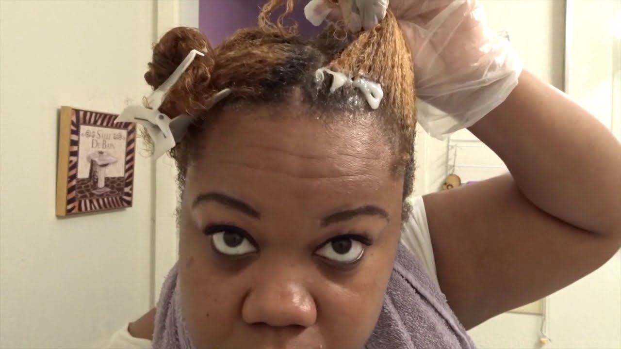 How To Color Natural Hair Honey Blonde Youtube