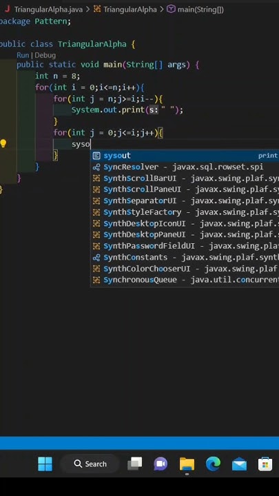 Day-29 | Triangle Character Pattern java #100daysofcode #shorts # ...
