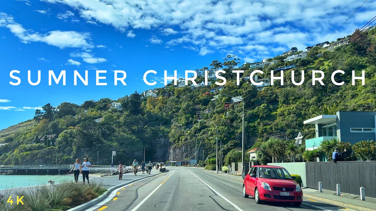 Scenic Drive from Christchurch to Sumner 2025 4K | Explore New Zealand’s Stunning Seaside Suburb