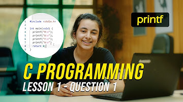 C Programming (Printf) - Lesson 1 (Q1) - (Maya Sallam)