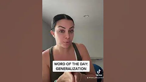 WHAT IS GENERALIZATION?