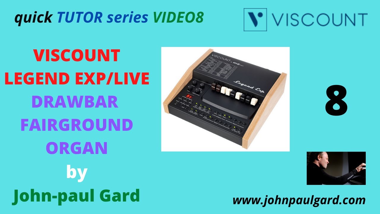 Viscount Legend EXP/Live FAIRGROUND ORGAN SOUND Quick Tutorials Video 8 Johnpaul Gard