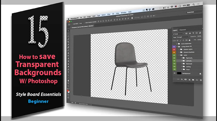 15: How to Save a Transparent Background (interior design boards) Photoshop