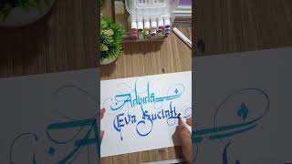 Adinda Eva Suciati #shorts #youtubeshorts #calligraphy #seni #senibudaya