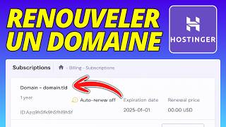Comment Renouveler Un Domaine Sur Hostinger 2026