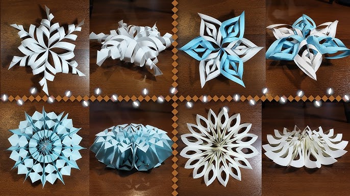 Paper Snowflake Patterns❄️Making Paper Snowflakes🎄DIY Christmas