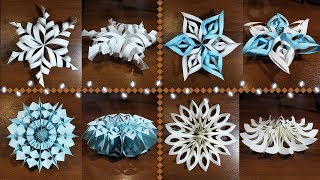 TOP 4 SNOWFLIES ❄ FROM PAPER 3d and beautiful | How to make a snowflake out of paper