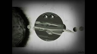 Planets song in black and white invert