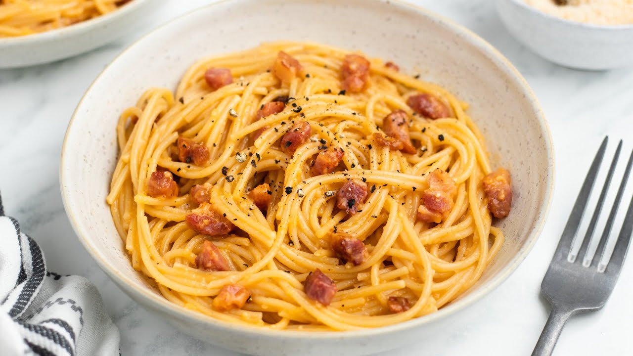 Spaghetti Pasta Carbonara Recipe YouTube