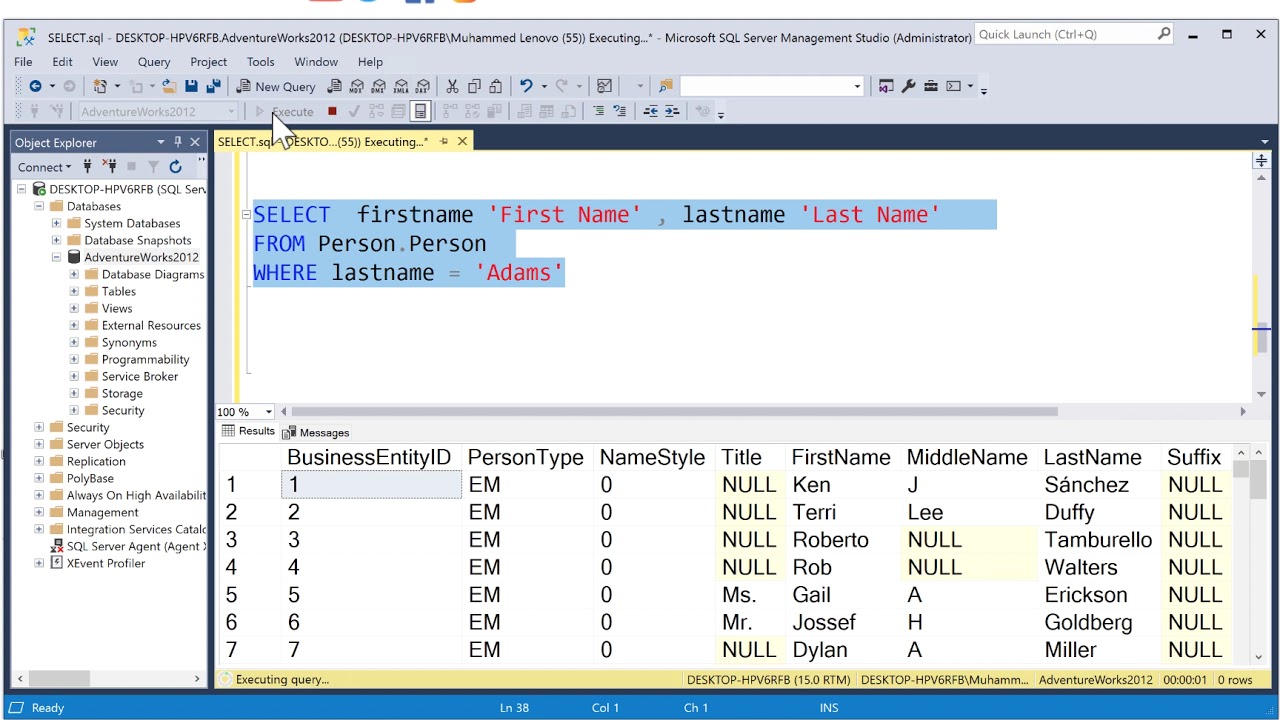 18 Multipart Names Microsoft SQL Server - YouTube