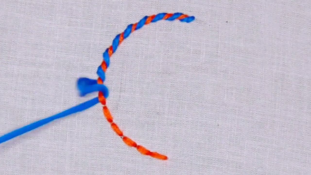 Whipped back stitch/basic stitches/back Stitches family hand embroidery