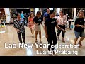 Celebration lao new year at friends house in luang prabang