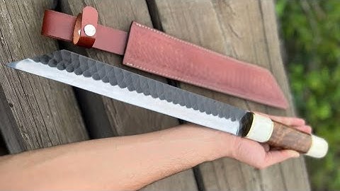 Customized seax knife handle making time