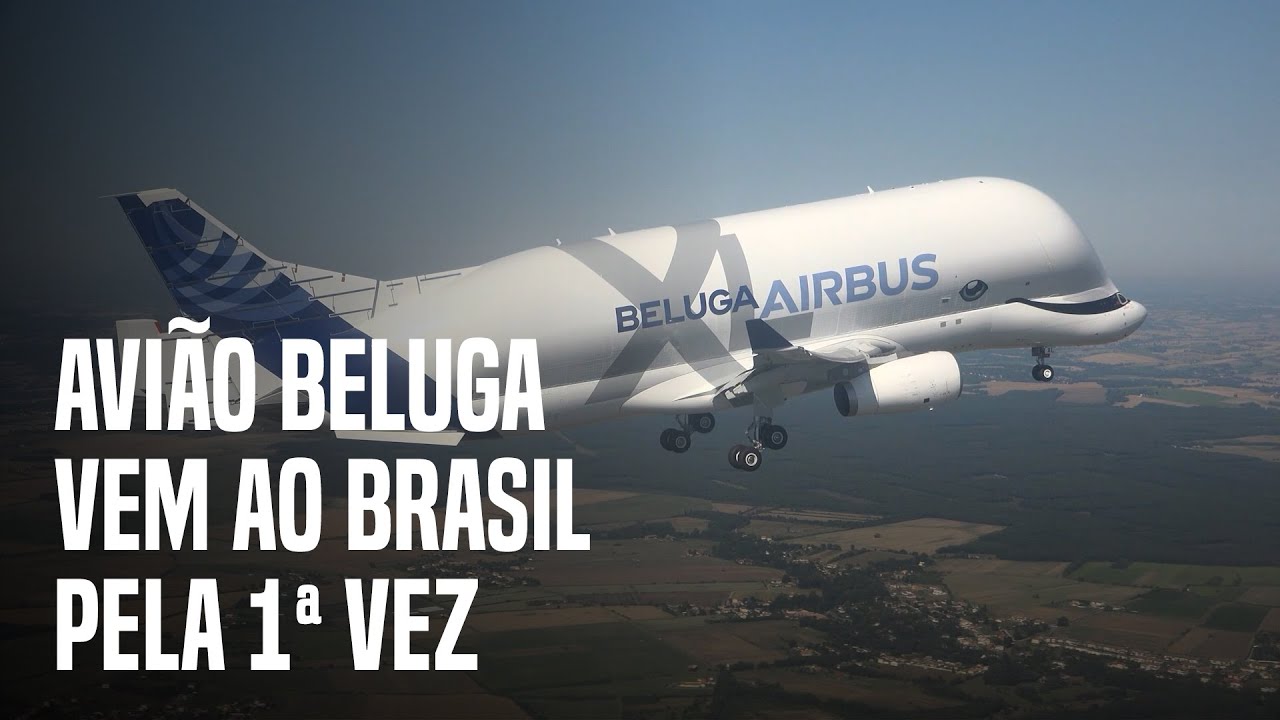 Beluga sobrevoa Bar Avião