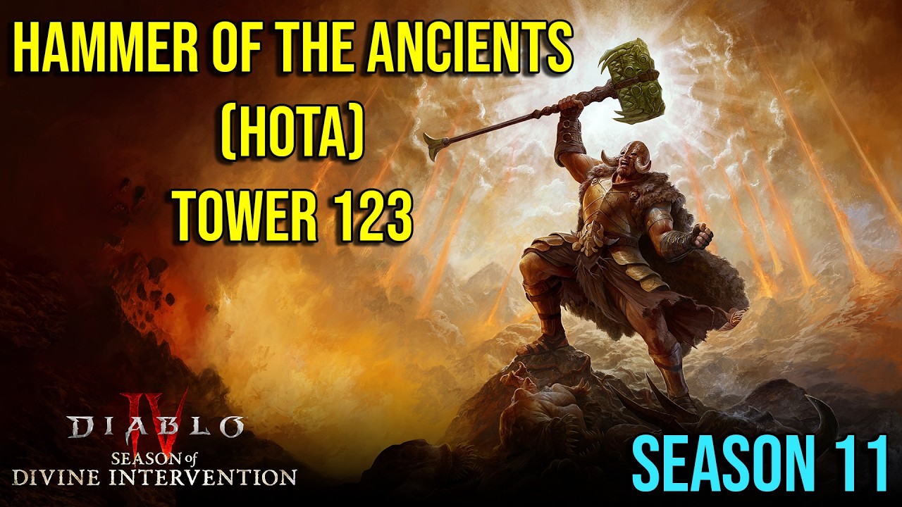 BARBARIAN HAMMER OF THE ANCIENTS (HOTA) - Tower 123 | Diablo 4 Season 11