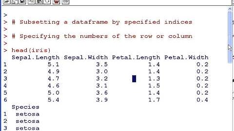 R Tutorial : Subsetting by index