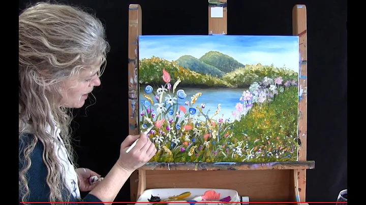 How to Paint a Spring Mountain Meadow Landscape | ...