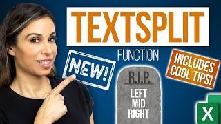 new excel textsplit function to separate words with ease (includes cool tips)