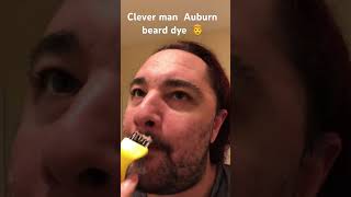 Clever man beard dye auburn! #hair