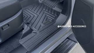 AUSGO TPE 5D Moulded Floor Mats for ISUZU D-MAX DMAX MY21-Onwards Scuff Plate Covered Car Mats