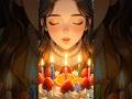 Making Happy Birthday Cake For You Ghibli Style Animation #ghibli #ytshorts #youtubeshorts #asmr