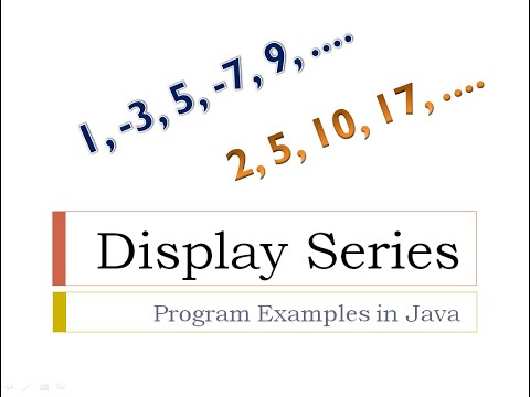 Display Series Java Program Examples | ICSE Syllabus