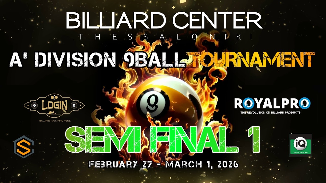 A’ Division 9Ball Tournament | Feb.27-Mar.1, 2026 | Table 1 - Day 3