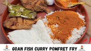 Goan Pomfret Curry | 3 Types Of Pomfret Fry | Pomfret Thali |Rohit's Unique BBQ