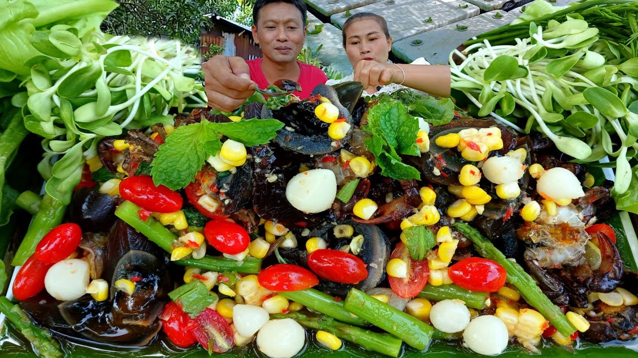 ยำไข่เยี่ยวม้าปูนาดองข้าวโพดหวานแซ่บสามรสแกล้มผักสดกรอบๆ|จ้า25 สิงหาคม 2025