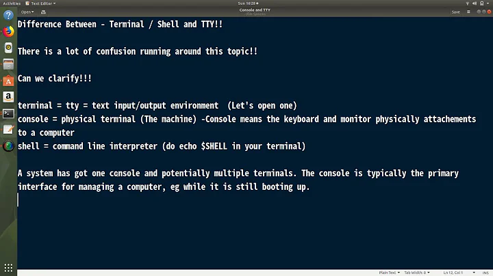 Terminal Vs. Console Vs. Shell - A Quick View